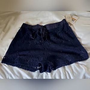 NWT Michael Kors lace shorts navy blue size small